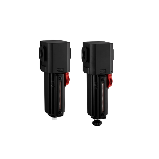 Norgren HF84G-4AN-AD1 Excelon Plus general purpose filter for extreme temperature applications, 1/2" PTF, 5µm, automatic drain, with liquid level indicator