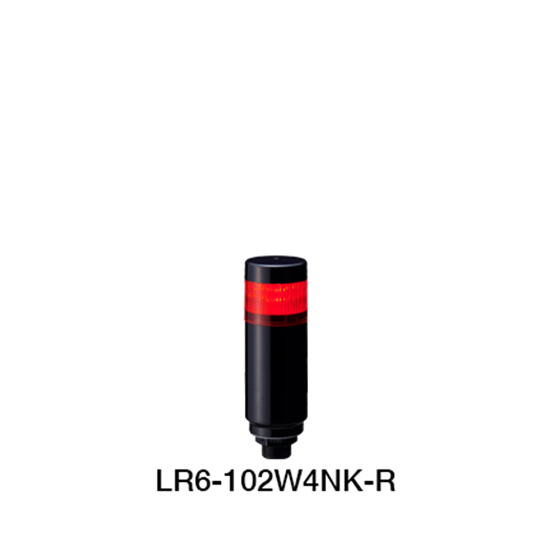 Warning Light ไฟสัญญาณเตือน Patlite LR6 ซีรีส์ (M12 คอนเนคเตอร์) code LR6-102W4NK-R