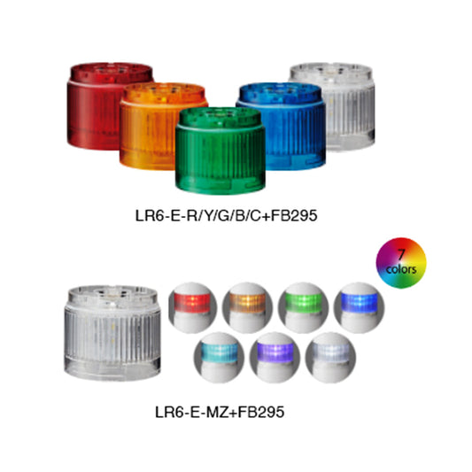 Warning Light ไฟสัญญาณเตือน Patlite LR6-E+FB295 code LR6-E-FB295