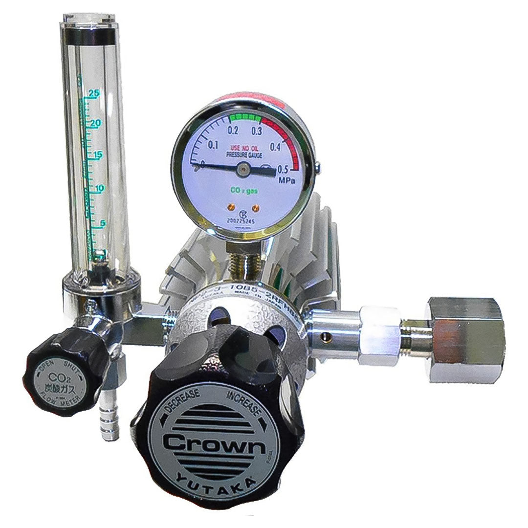 Pressure Regulator  Yutaka Crown  ตัวปรับแรงดัน ซีรีส์  NP-2 ชนิดไม่มีเครื่องทำความร้อนสำหรับคาร์บอนไดออกไซด์ รหัสสินค้า NP2-3-08B5-2RFH85-F25