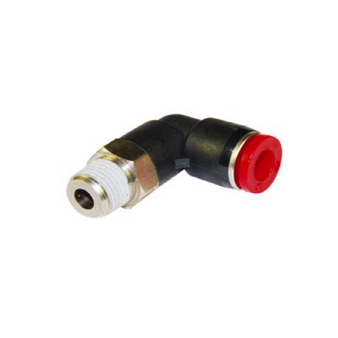 Norgren C01470838 ข้อต่อสวมเร็วแบบกด C อะแดปเตอร์ ข้อต่องอหมุน 90° 8 มม. R3/8