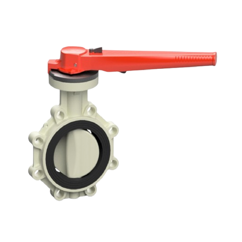 Effast วาล์วปีกผีเสื้อ PP-H PROFLOW® T Butterfly Valve, AISI 316 Stem FKM FHPPTF225V