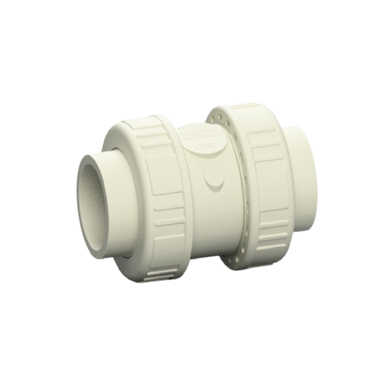 เช็ควาล์ว Effast PP-H double union spring check valve CV FKM CHPCVH040V