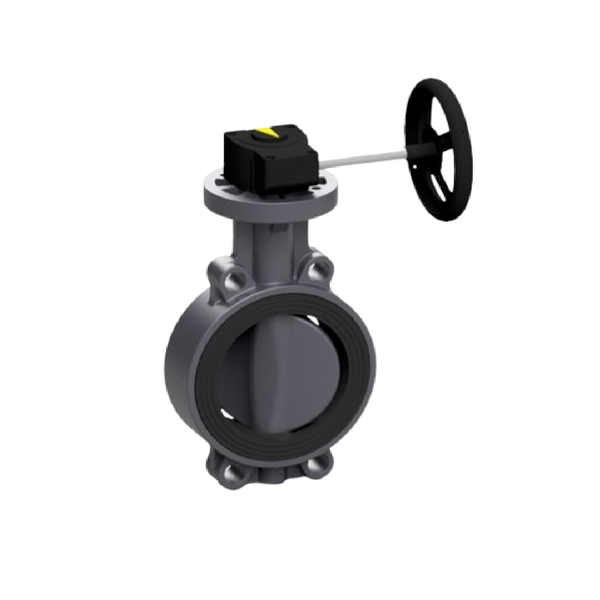 Effast วาล์วปีกผีเสื้อ PVC-U PROFLOW® H Butterfly Valve with Gearboxes FDRGPFH1100