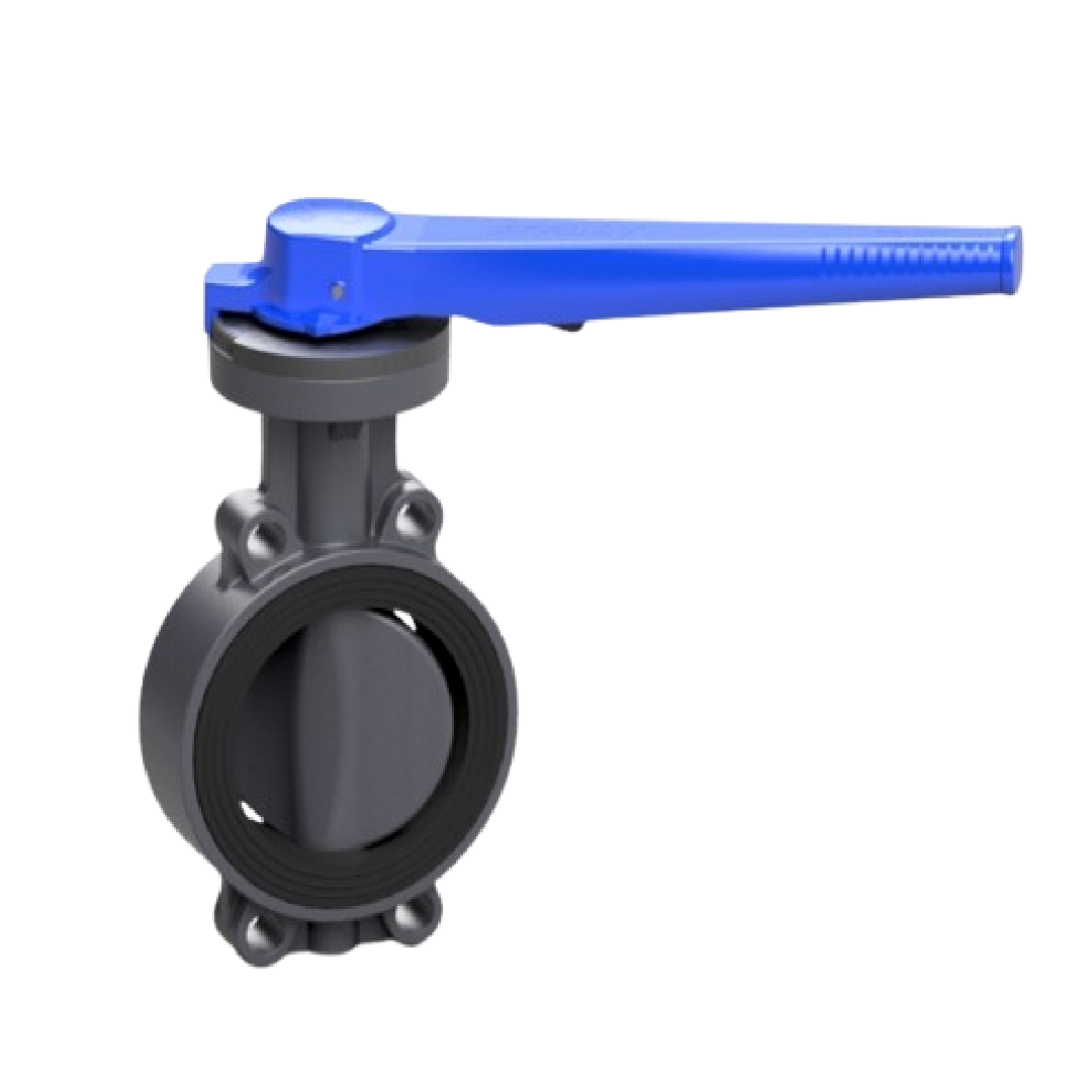 Effast วาล์วปีกผีเสื้อ PVC-U PROFLOW® H Butterfly Valve Flanged  FDRPFHF2000
