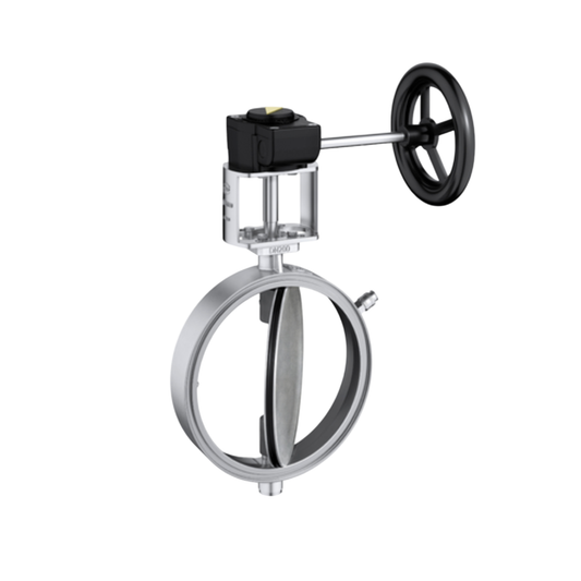 EBRO Butterfly Valve Double Seat Q011 G-X5CrNiMo 19-11-2 Stainless Steel 200 DN 8 นิ้ว 1 บาร์