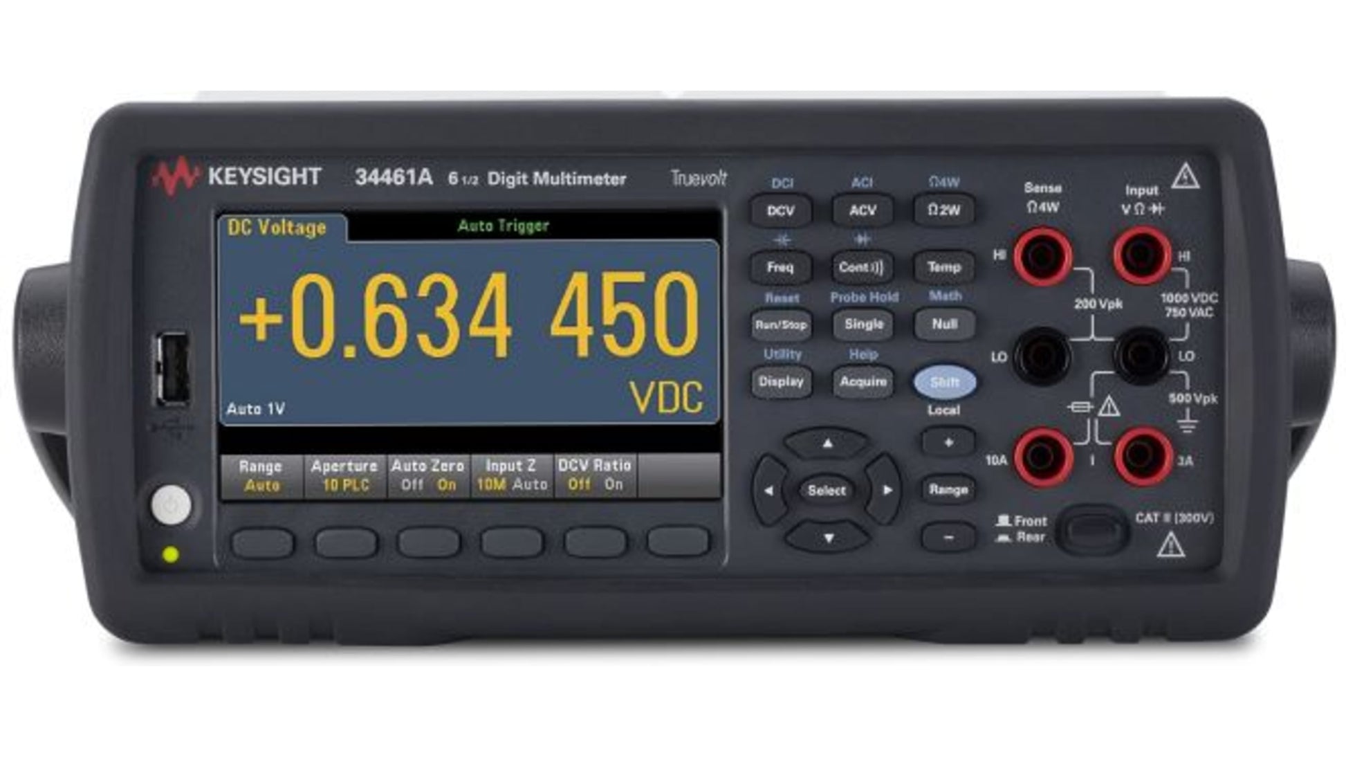 Keysight Technologies รหัส Truevolt 34461A Bench Digital Multimeter, True RMS, 10A ac Max, 10A dc Max, 750V ac Max