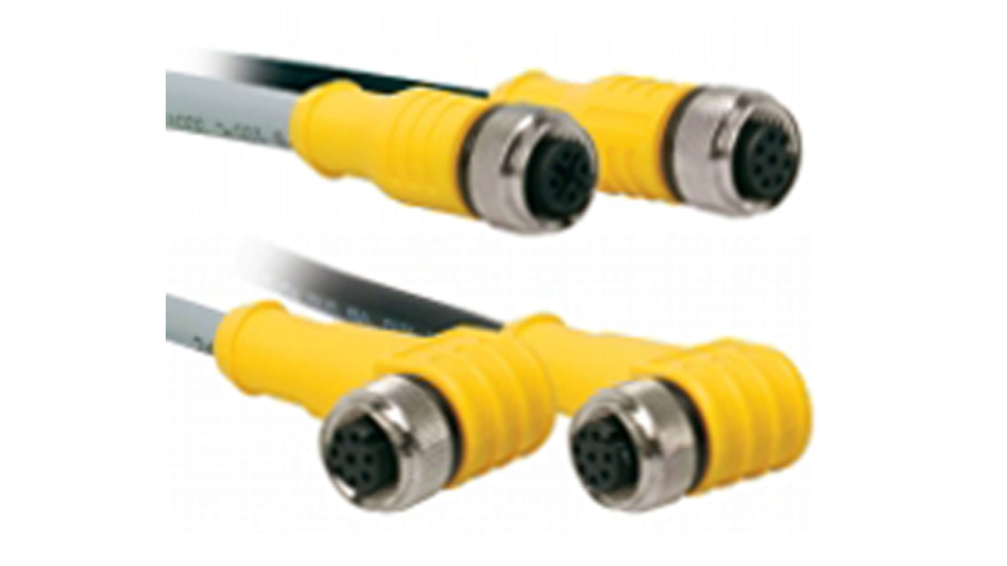 Turck Straight Female 12 way M12 to Right Angle Male M12 Sensor Actuator Cable รหัส RKC 12T-1-WSC 12T