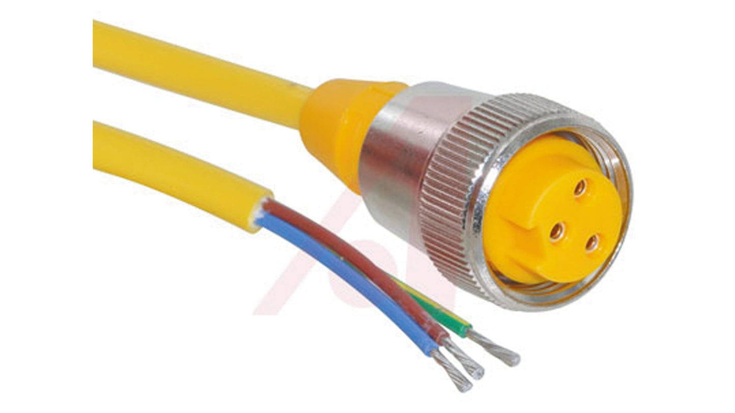 Turck Straight Female 3 way 7/8 in Circular to Unterminated Sensor Actuator Cable รหัส RKM 30-2M