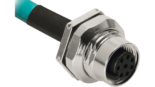 Turck Cat5e Straight Female M12 to Straight Male RJ45 Ethernet Cable รหัส RJ45 FKFD 840-0.5M