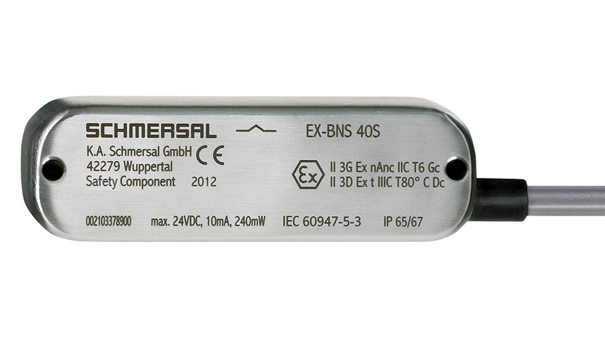 Schmersal EX-BNS40S Series Non-Flush Magnetic Non-Contact Safety Switch รหัส EX-BNS40S-12Z-C