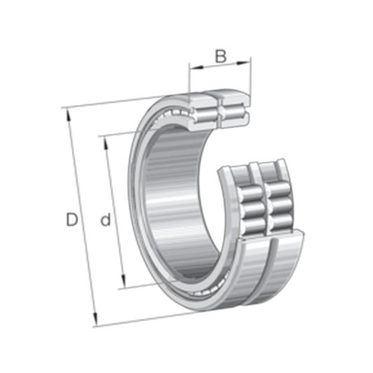 Bearing ตลับลูกปืน INA Cylindrical roller bearing code SL184960-A-BR-C3