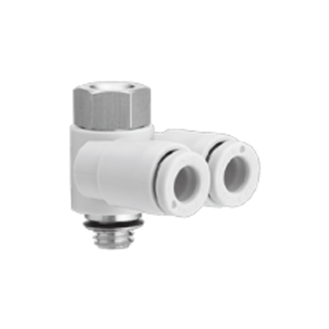 ข้อต่อลม Fittings SMC One-touch Fittings code KQZ2F04-M5_
