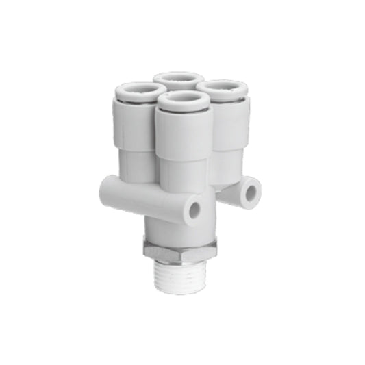 ข้อต่อลม Fittings SMC One-touch Fittings code KQ2UD06-02_S