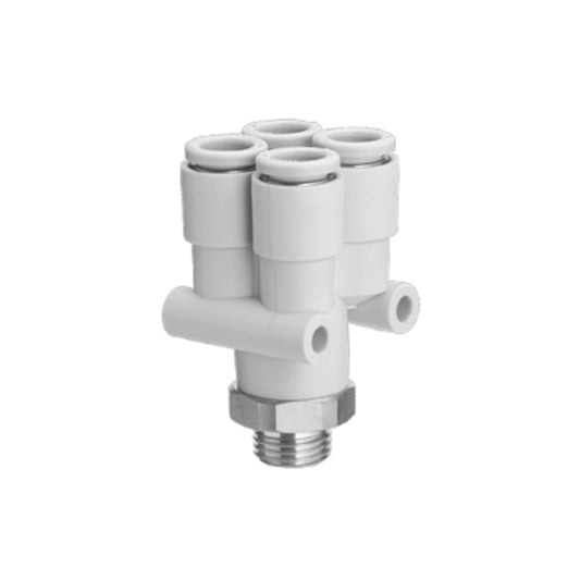 ข้อต่อลม Fittings SMC One-touch Fittings code KQ2UD04-01-☐P
