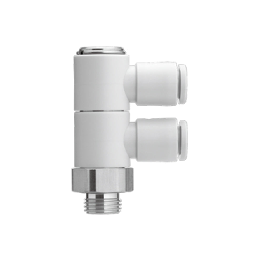 ข้อต่อลม Fittings SMC One-touch Fittings code KQ2VD04-02-☐P