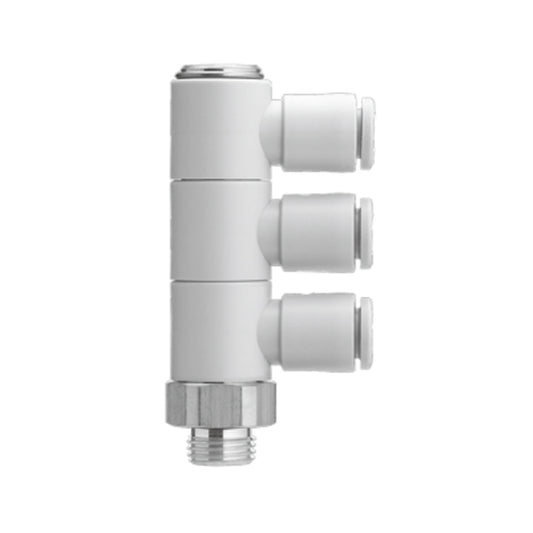 ข้อต่อลม Fittings SMC One-touch Fittings code KQ2VT08-02-☐P