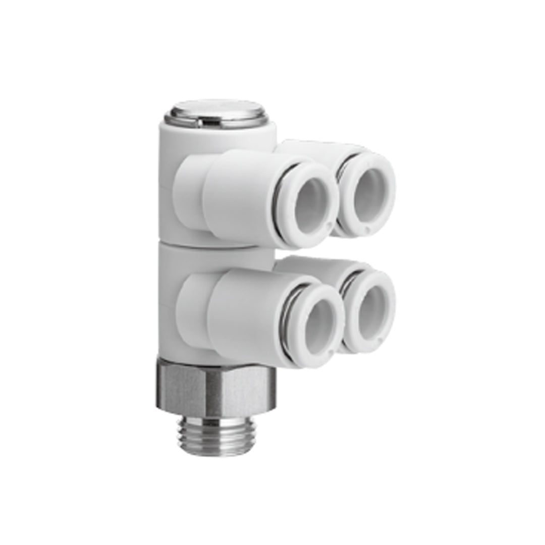 ข้อต่อลม Fittings SMC One-touch Fittings code KQ2ZD06-02-☐P