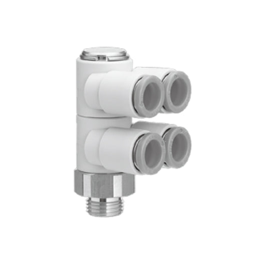 ข้อต่อลม Fittings SMC One-touch Fittings code KQ2ZD01-34☐P