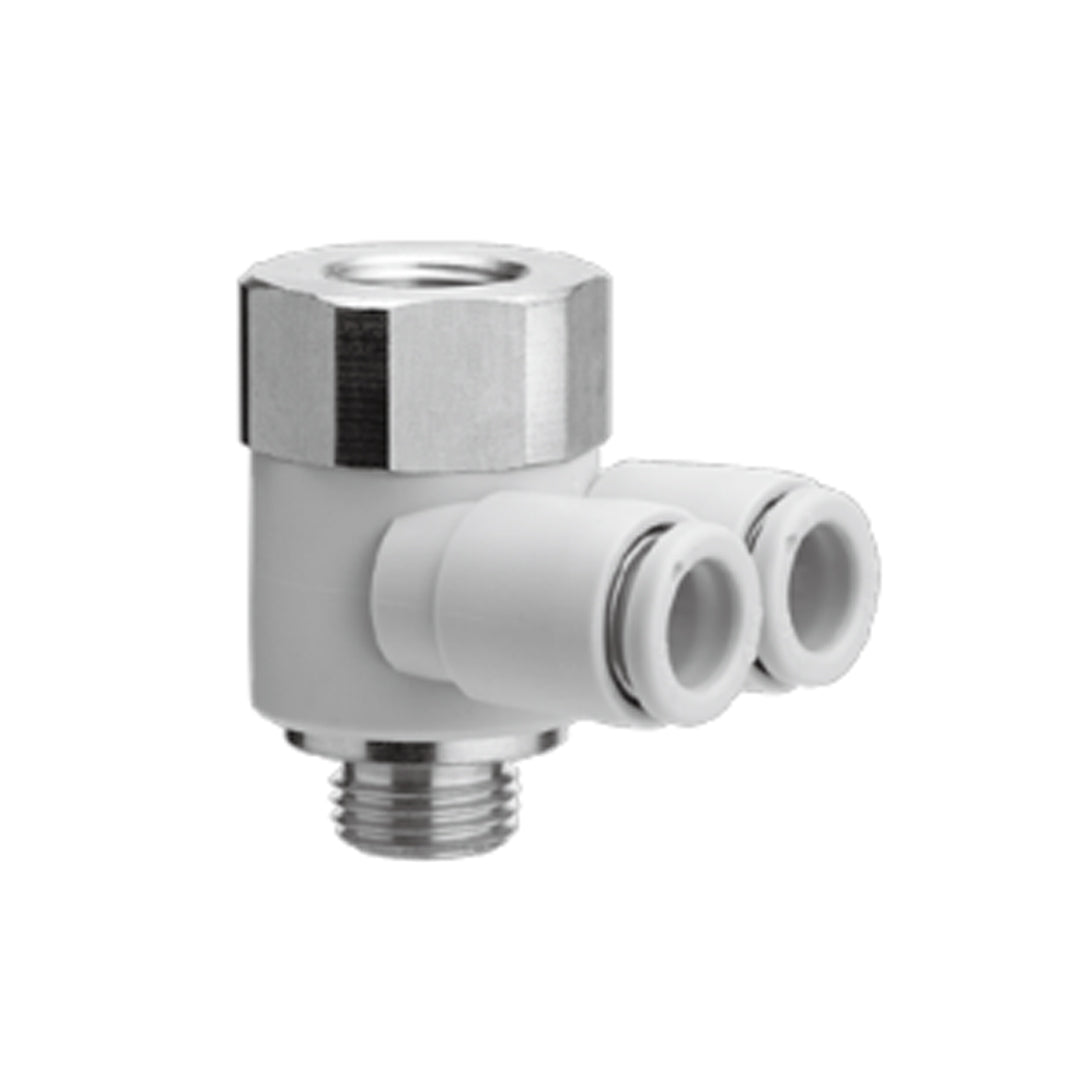 ข้อต่อลม Fittings SMC One-touch Fittings code KQ2ZF06-01-☐P