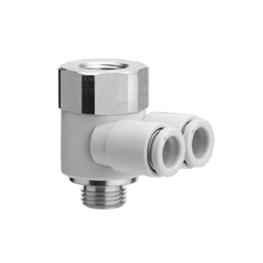 ข้อต่อลม Fittings SMC One-touch Fittings code KQ2ZF04-01-☐P