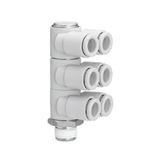 ข้อต่อลม Fittings SMC One-touch Fittings code KQZ2T08-04_S