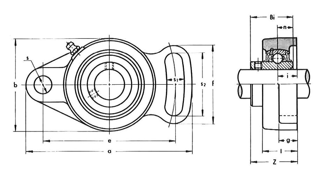 ตลับลูกปืน Bearing ASAHI adjustable flange unitscode UCFA 210