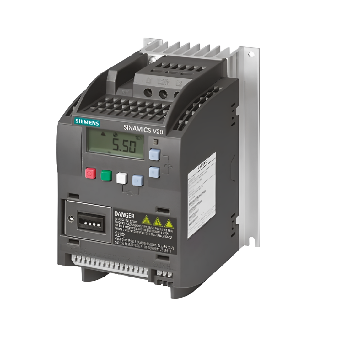 Siemens Inverter Drive SINAMICS V20 Series  0.55 kW  3 Phase  400 V ac  1.7 A Code 6SL3210-5BE15-5UV0