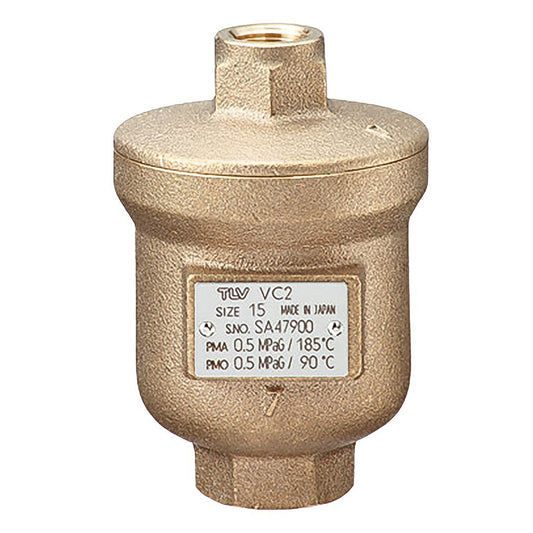 Air vent valve TLV Modle  VC2
 (90°C)
 for Water ขนาด  (15มม..) (1/2 นิ้ว)