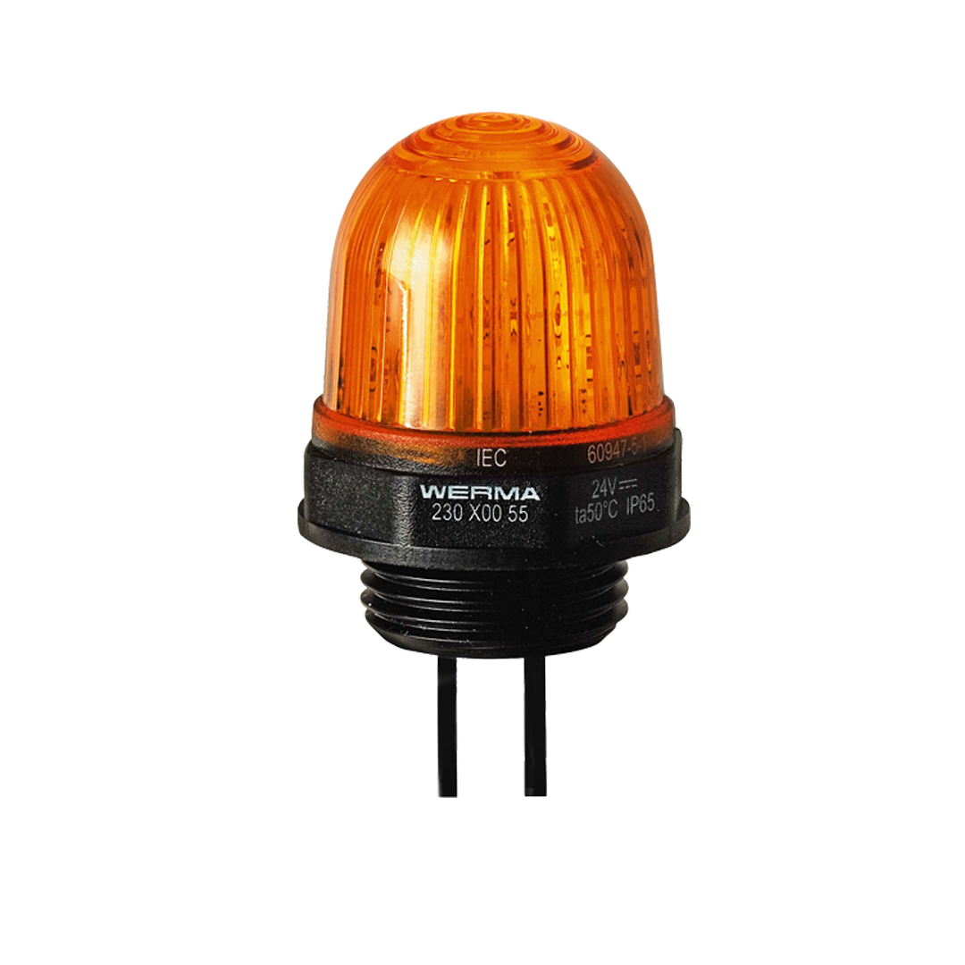 Signal and traffic lights WERMA รุ่น Micro Installation Beacons Micro LED Installation Beacon Eco 24V YE 230.304.55 ไฟสัญญาณ