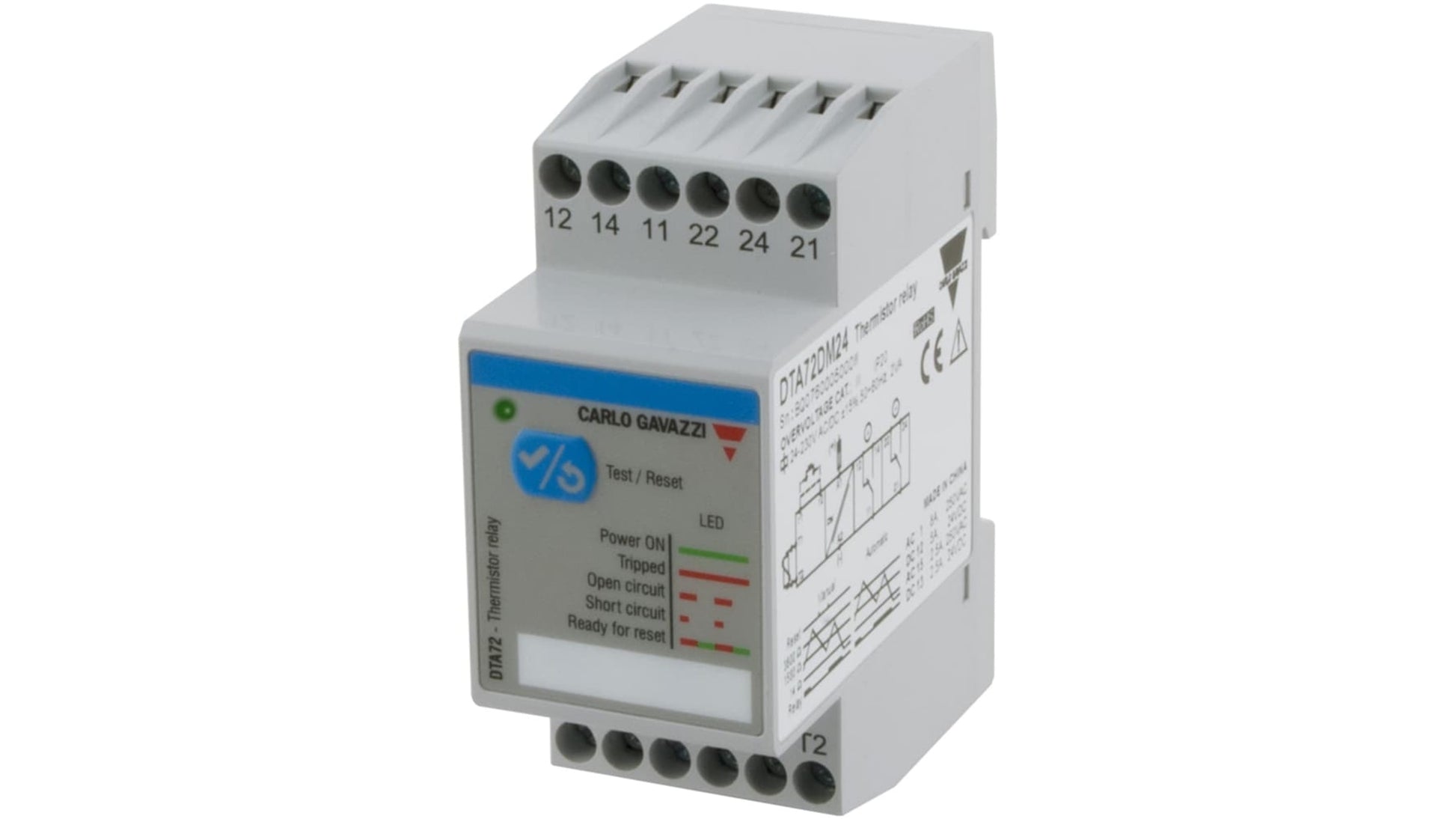 Carlo Gavazzi Thermistor Motor Protection Monitoring Relay Code DTA72DM24