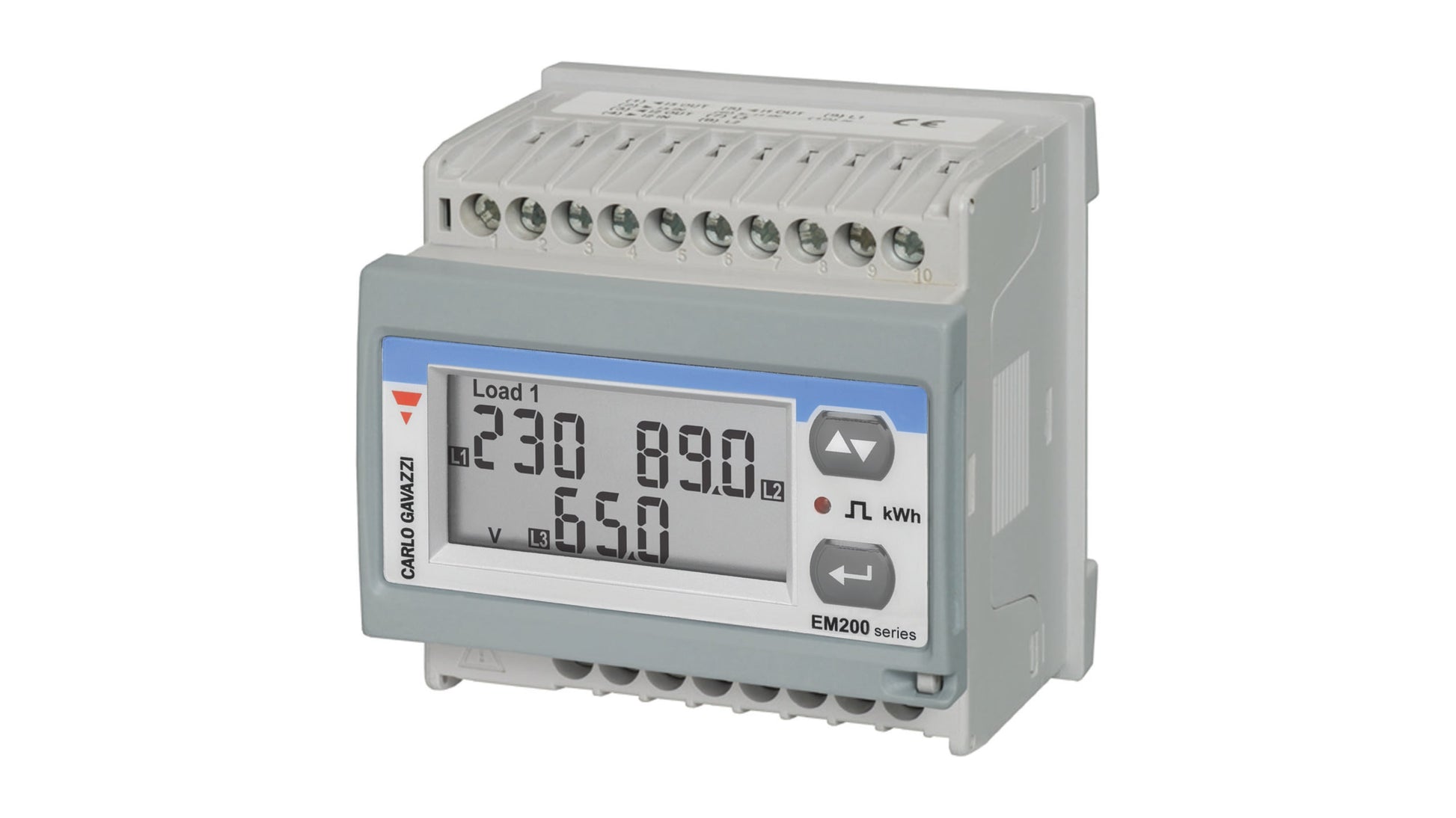 Carlo Gavazzi 3 Phase LCD Energy Meter Code EM21072DAV53HOSPFAP