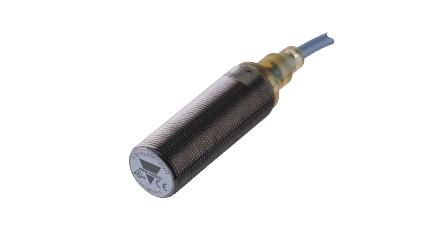 Carlo Gavazzi ICB18 Series Inductive Barrel-Style Inductive Proximity Sensor Code ICB18L50F05PO