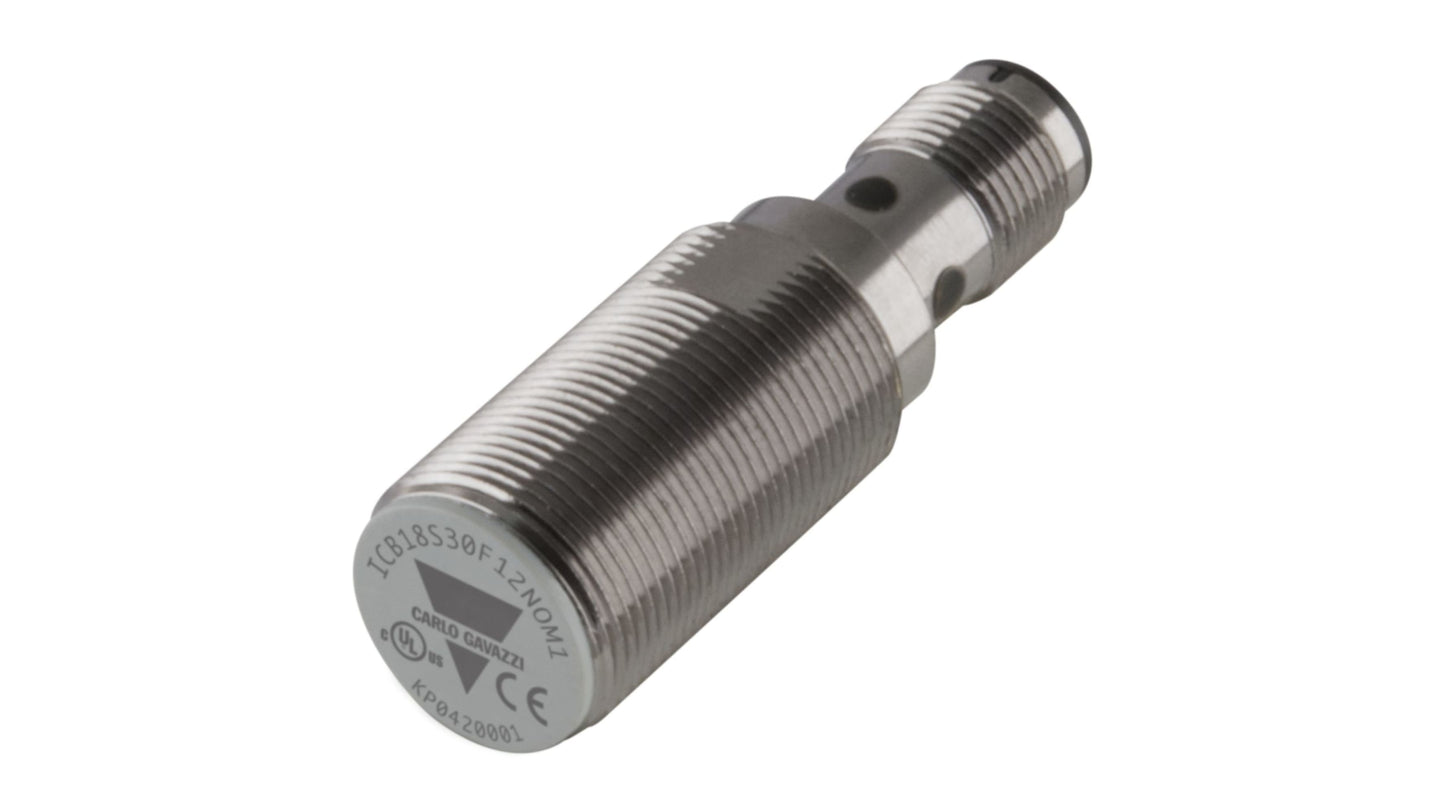 Carlo Gavazzi ICB18 Series Inductive Barrel-Style Inductive Proximity Sensor Code ICB18S30F12POM1