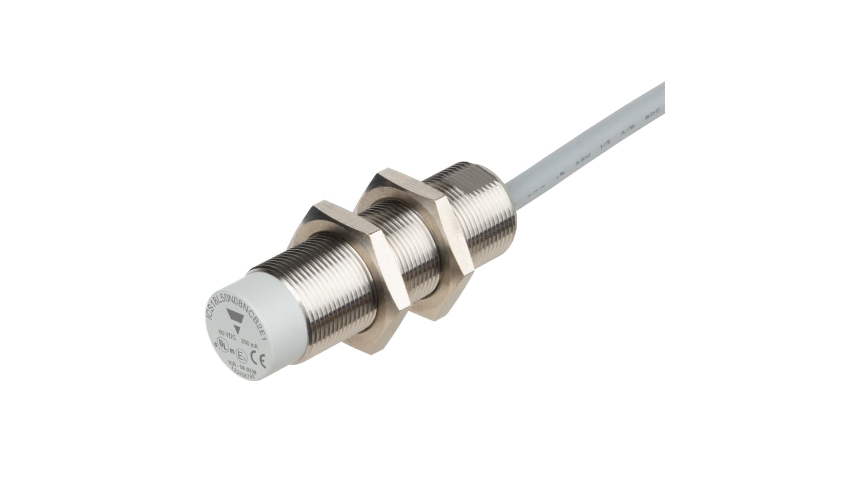 Carlo Gavazzi ICS18 Series Inductive Barrel-Style Inductive Proximity Sensor Code ICS18L50N14NCB2E1