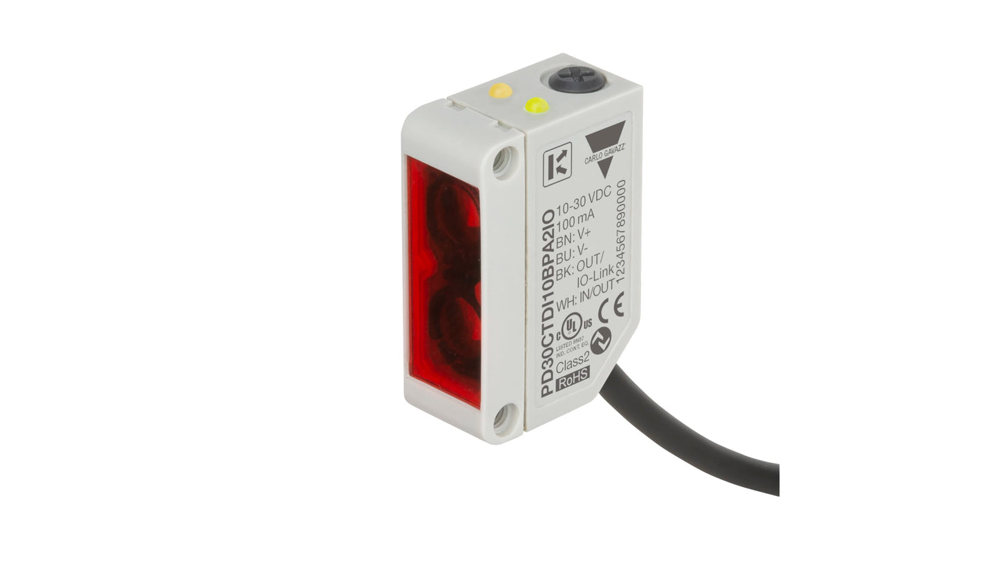 Carlo Gavazzi Diffuse Reflective Photoelectric Sensor Code PD30CTDI10BPA2IO