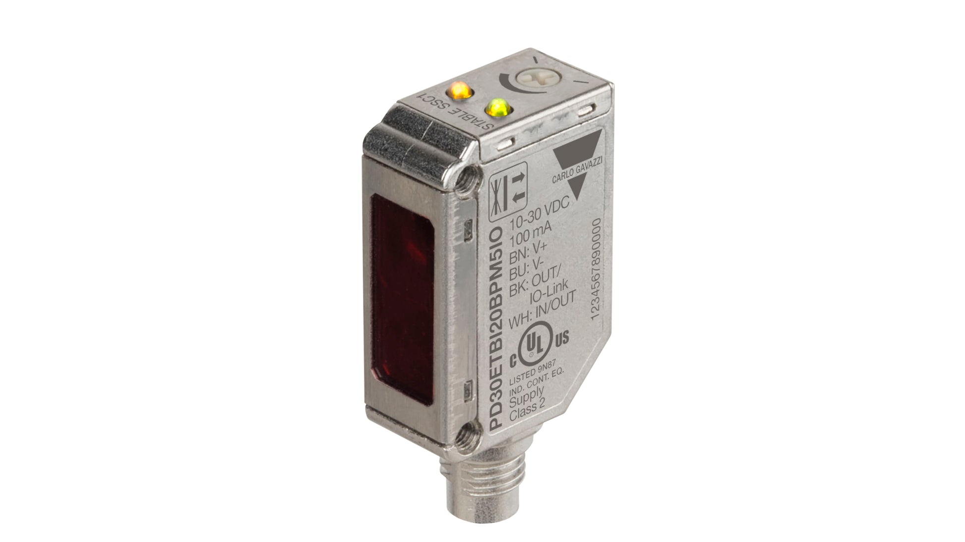 Carlo Gavazzi Diffuse Reflective Photoelectric Sensor Code PD30ETBI20BPM5IO