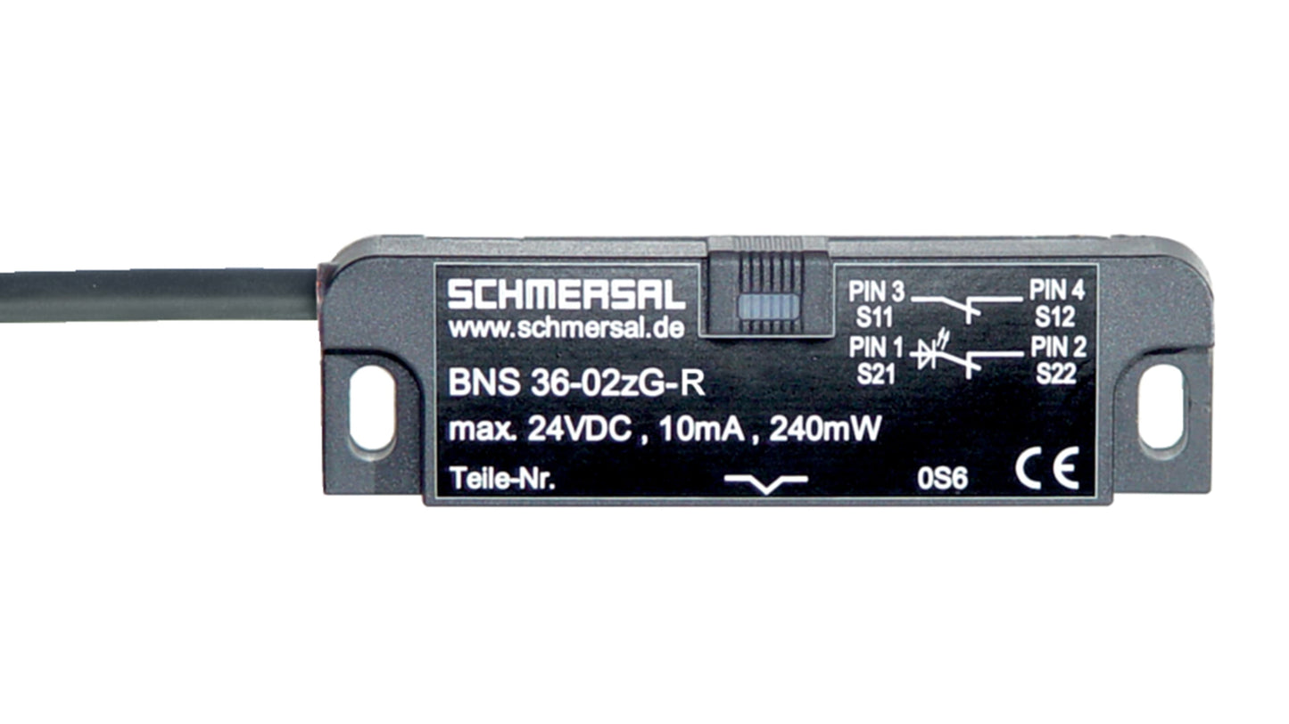 Schmersal BNS 36 Series Flush Magnetic Non-Contact Safety Switch รหัส BNS 36-02/01ZG-R