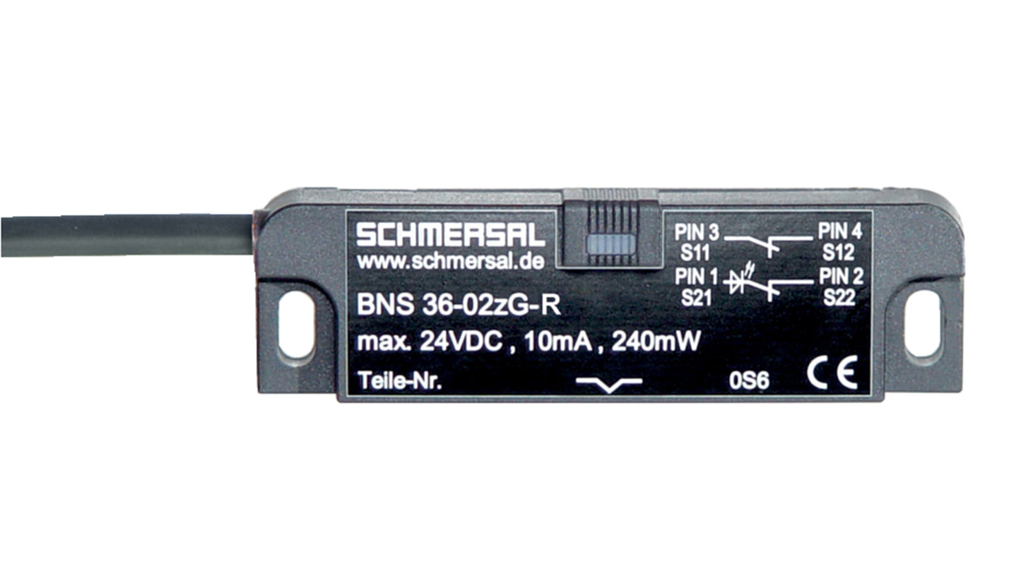 Schmersal BNS 36 Series Flush Magnetic Non-Contact Safety Switch รหัส BNS36-02Z-R