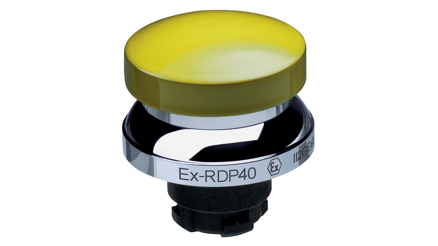 Schmersal EX-RDP Series Yellow Momentary Push Button Head รหัส EX-RDP40GB