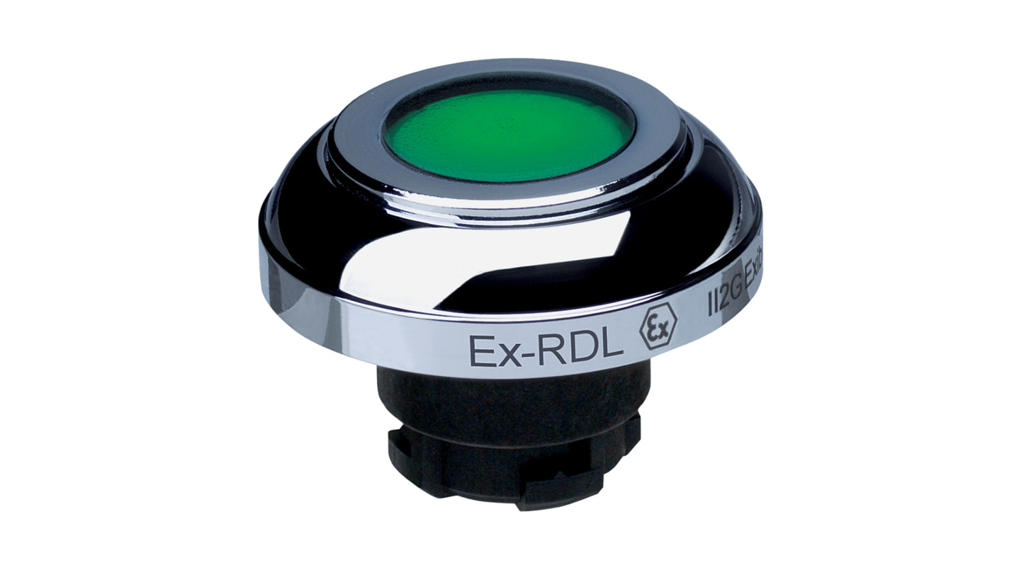 Schmersal EX-RDL Series Green Illuminated Momentary Push Button Head รหัส EX-RDLGN