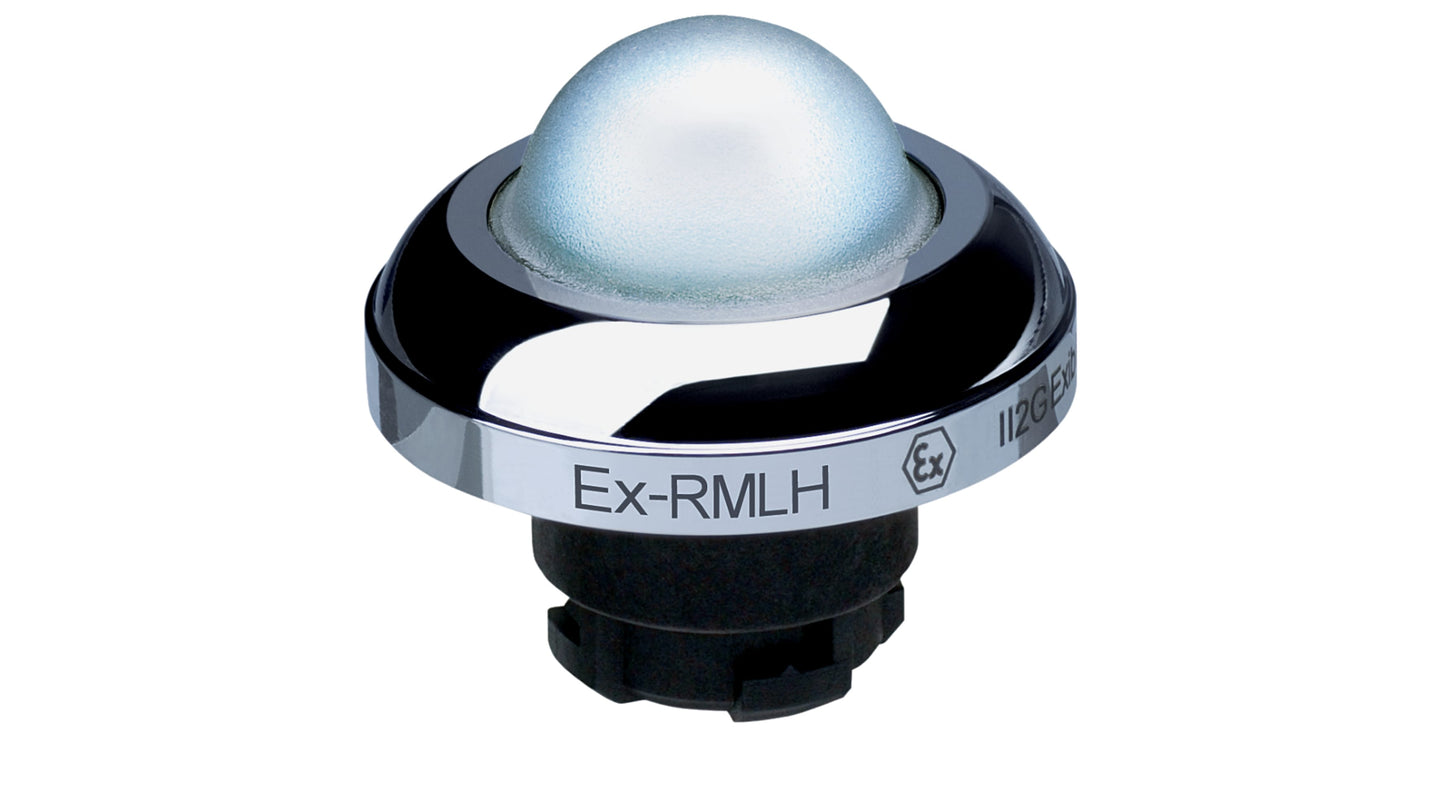 Schmersal EX-RMLH Series White Illuminated Momentary Push Button Head รหัส EX-RMLHWS