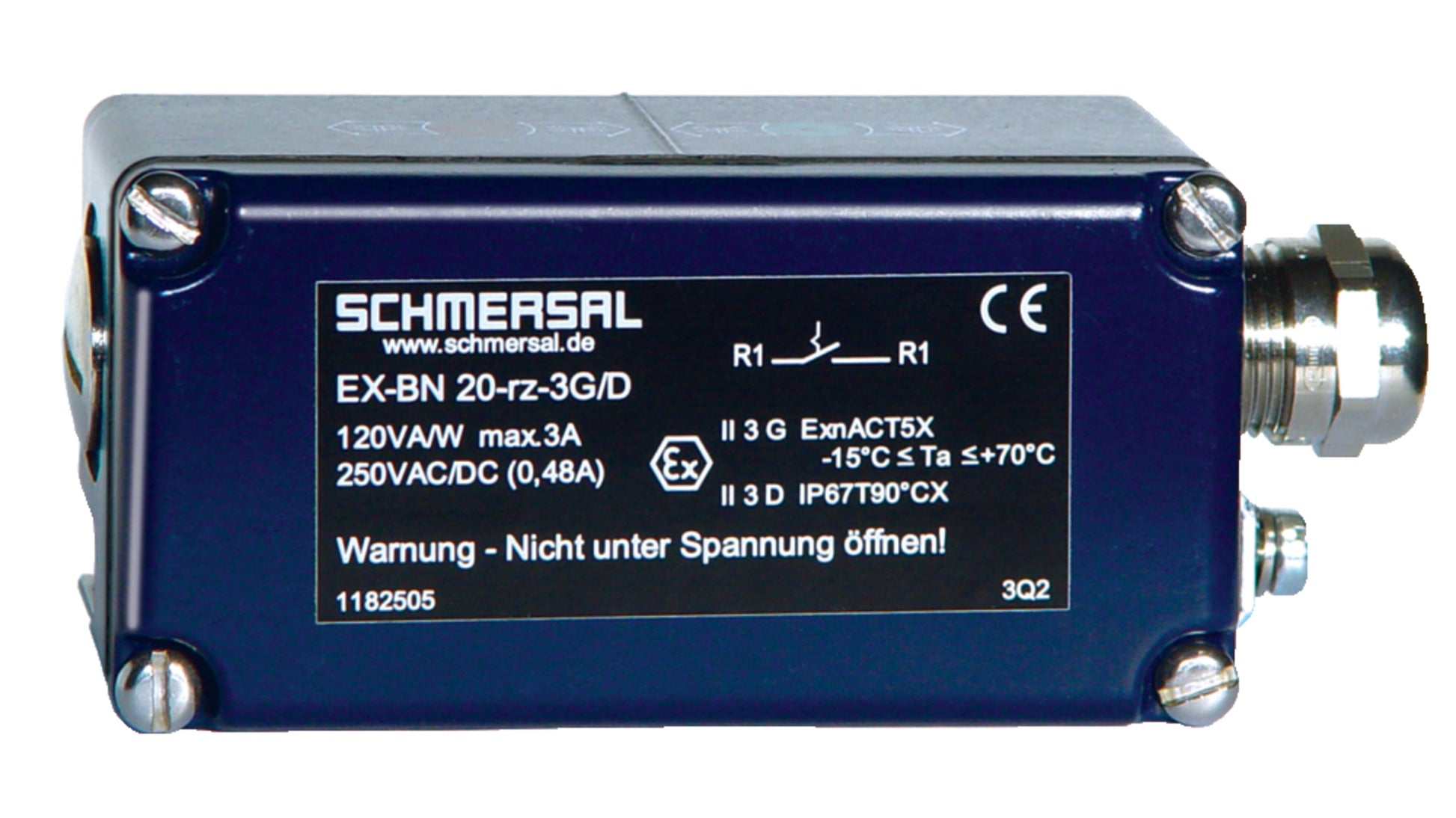 Schmersal Rectangular Magnetic Proximity Sensor รหัส EX-BN20-11RZ-3G/D