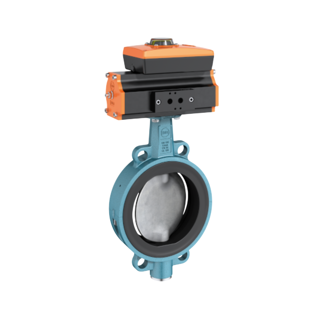 EBRO Butterfly Valve Wafer Type Z611-A EN-JS1030 Cast Iron 100 DN 4 นิ้ว 10 บาร์