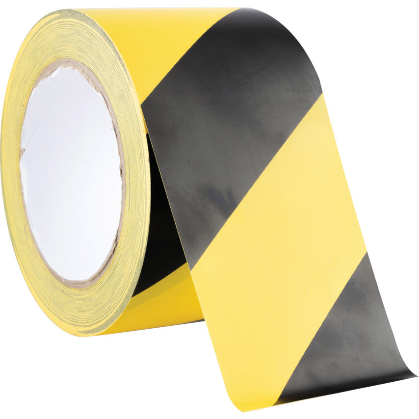 75mm HAZARD MARKING TAPEBLACK/YELLOW ADHESIVE