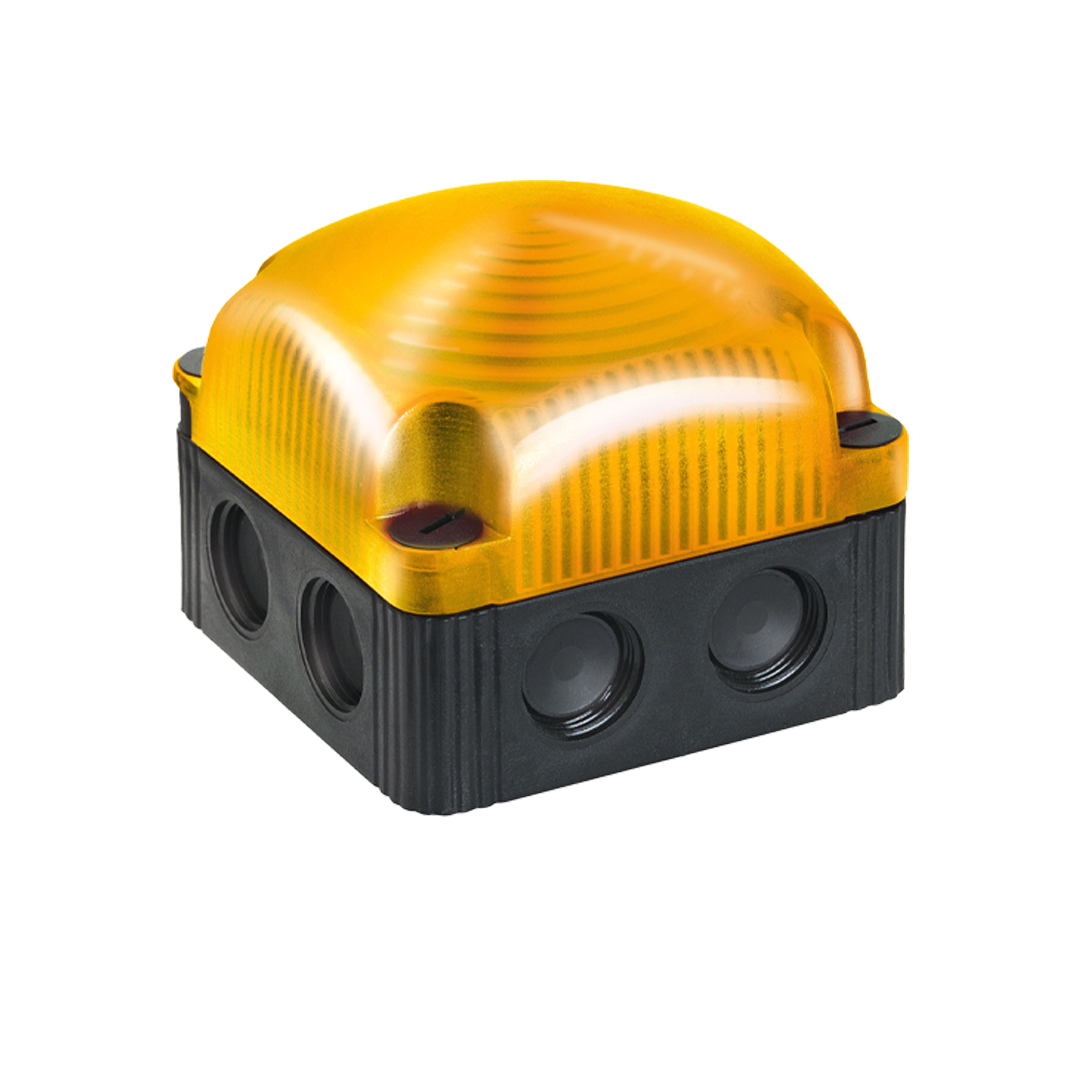 Signal and traffic lights WERMA รุ่น FlexSQUARE Traffic Light LED Double Flash Beacon BWM 12VDC YE 853.310.54 ไฟสัญญาณ