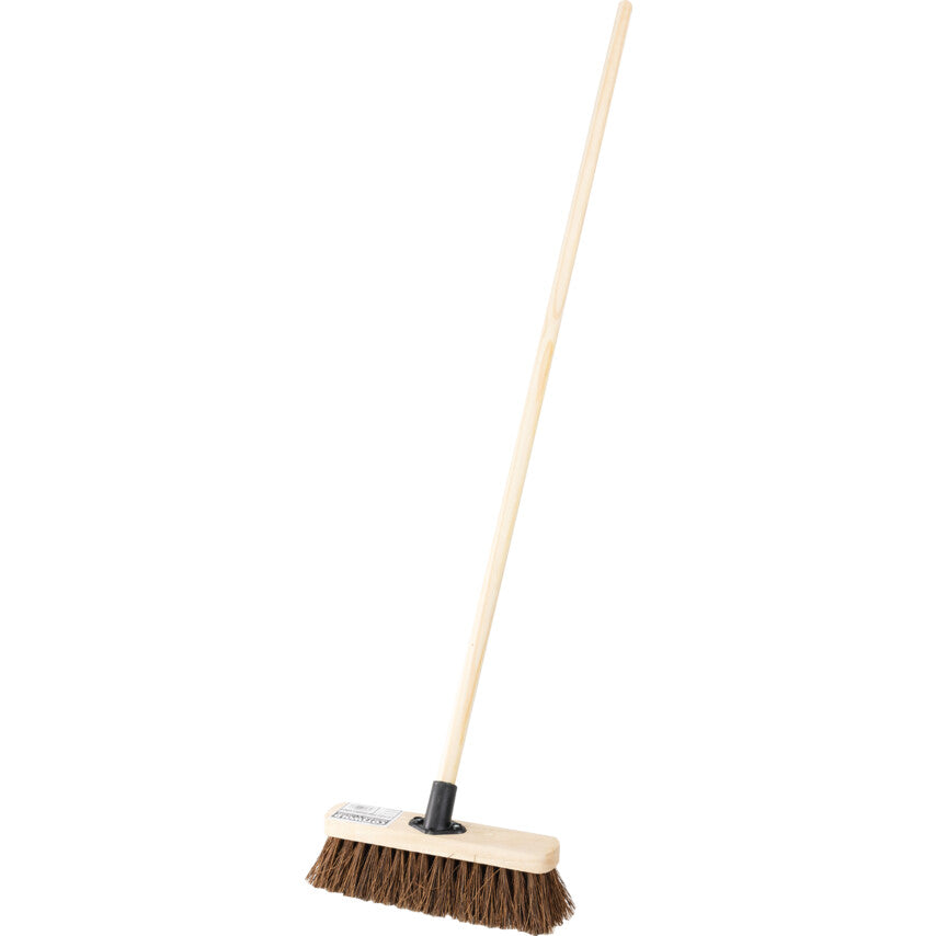 12" STIFF BASSINE BROOM WITH 48"WOODEN HANDLE รหัส COT9071200K