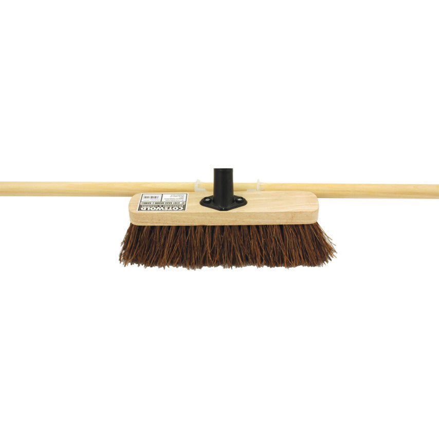 12" STIFF BASSINE BROOM WITH 48"WOODEN HANDLE รหัส COT9071200K