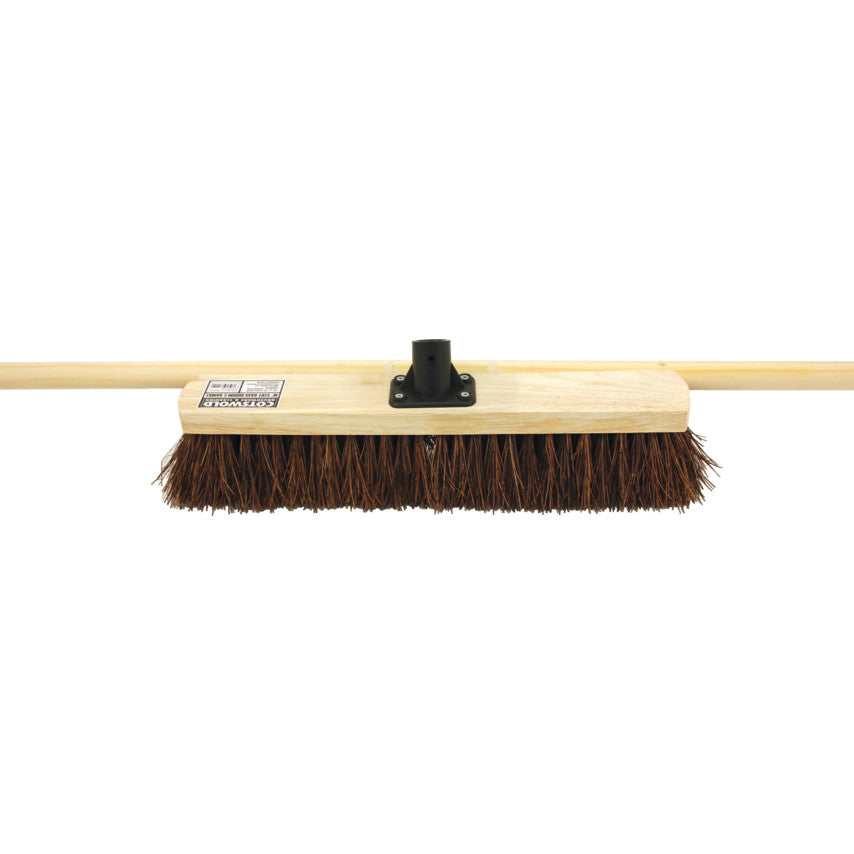 18" STIFF BASSINE BROOM WITH 48"WOODEN HANDLE รหัส COT9071210K