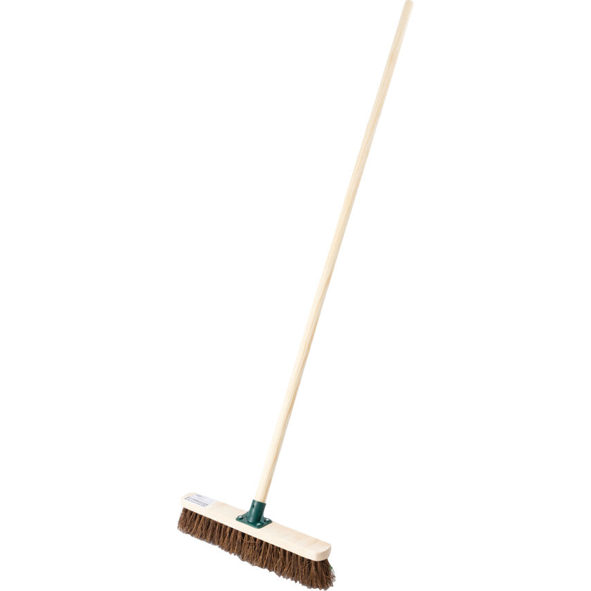 18" STIFF BASSINE BROOM C/W 60"WOODEN HANDLE รหัส COT9078960K